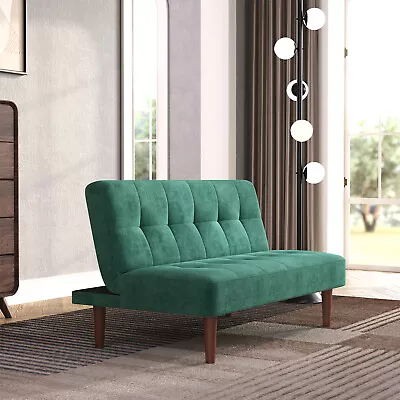 Convertible 2 Seater Sofa Bed Single Sleeper Sofa Couch Settee Sofabed Guest Bed • £109.95