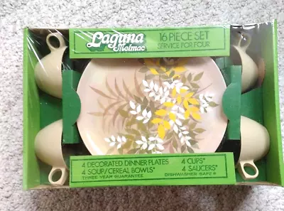 Melmac Laguna Vintage 16 PC Dinnerware Set MCM Sealed In Orginal Box • $48