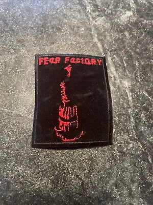 Fear Factory Iron On Patch 3” 90s Hat Vtg Rare Jacket Logo Band Heavy Metal • $9.80