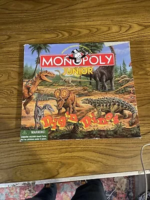 Monopoly Junior Dig N Dinos Game Vintage 1998 Parker Brothers Complete & Nice • $18