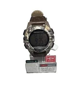 New Timex TW4B19500 Expedition Mossy Oak Fabric/Leather Digital Watch Indiglo • $39.09