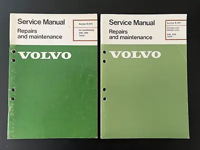 1975-1984 Volvo 240 260 Air Conditioning Climate Unit Heater Service Manual • $39.95