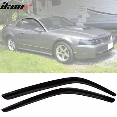 Fits 94-04 Ford Mustang Acrylic Window Visors Rain Guard Wind Deflector 2Pc Set • $39.99