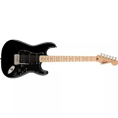 Squier Sonic Stratocaster HSS Guitar Maple Fingerboard Black Pickguard Black • $199.99