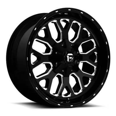 2 New  Gloss Black Milled Fuel Wheels  Titan D588 20x10 5-139.70/150  (112113) • $668