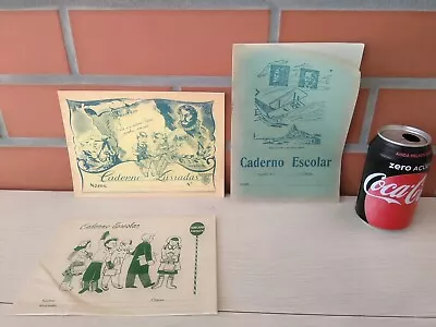 3 New Old Stock Vintage European Portuguese School Daily Notebooks From 70´s  • $29.99