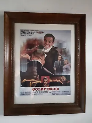 1964 GOLDFINGER (JAMES BOND 007) - Movie Film Poster Print A3 Home Decor Framed • £15