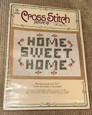 Vtg Craft Master Cross Stitch Picture Kit “Home Sweet Home” NOS 1975 • $19.97