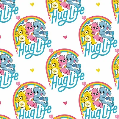 Care Bears Fabric - Care Bears Believe Hug Life - 100% Cotton - Multiple Sizes • £4.95