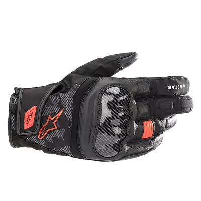 Alpinestars SMX Z Drystar Motorcycle Motorbike Gloves Black / Fluo Red • £86.17