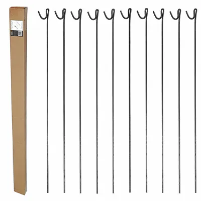 METAL STEEL BARRIER FENCING FENCE PINS STAKES POSTS ROAD PINS 1.25m Pack Of 10 • £22.99