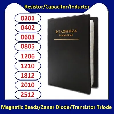 SMD Resistors Capacitors Inductor Triode Sample Book Component Assortment Kits • $23.40