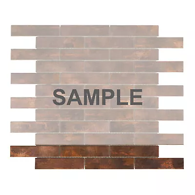 Antique Copper Color Metallic Metal Brick Joint Mosaic Tile Kitchen Backsplash • $3.99