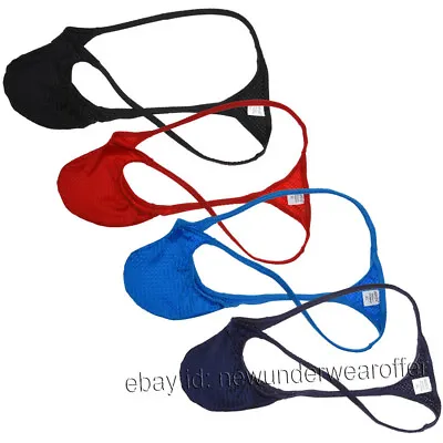 Men's String Bikini Thong Underwear Male Big Pouch Micro Tangas Stretchy T-back  • $7.92