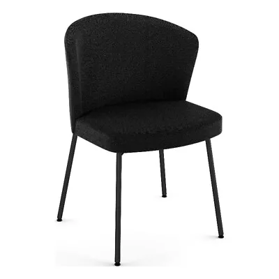 Amisco Camilla Dining Chair - Charcoal Grey  Polyester / Black Metal • $429.99