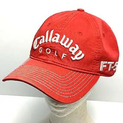 CALLAWAY Golf New Era Cap Hat Tour FT-5 Red Adjustable OSFM • $19.99