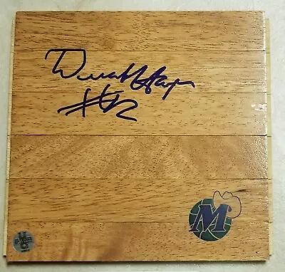 DALLAS MAVERICKS Derek Harper SIGNED 6  HARDWOOD FLOOR PIECE AAC COA 🔥 • $19.99