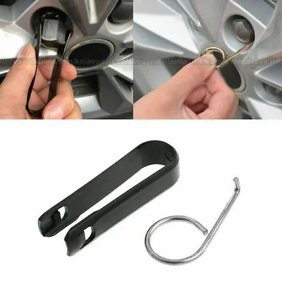 Car Wheel Lug Bolt Nut Center Cover Cap Extractor Removal Tool Key Tweezers Kit • $3.18