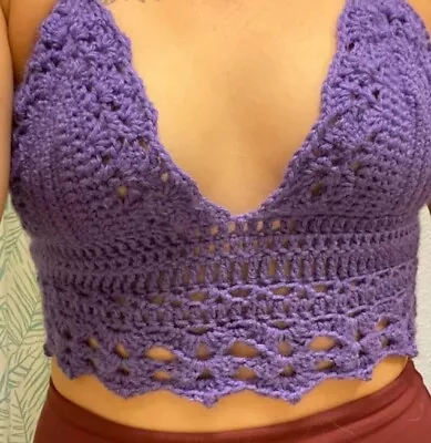 Crochet Pattern Wow! Summer Halter Neck Bralette Photo Tutorial Flex Size 96 • £3.59