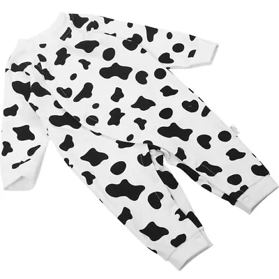  Baby Boy Romper Long Sleeve Infant Romper Cow Print Baby Bodysuit Baby Fall • £10.44