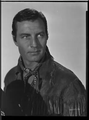 George Montgomery The Iroquois Trail Studio Portrait Photo Original B/W NEGATIVE • $49.99