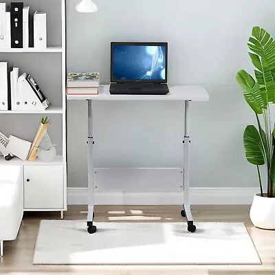 White Portable Computer Desk - Adjustable Height & Practical Laptop Desk • $54.95