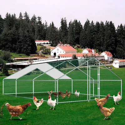 20' X 10' Metal Walk In Chicken Coop Run Cage Rabbit Hutch Hen House • $129