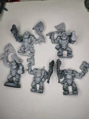 Orks 5x Assault On Black Reach Nobz- Warhammer 40k OOP Boyz With Choppas Sluggas • £20