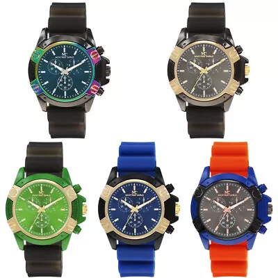 48mm Montres Carlo Men's Fashion Silicone Band Military Quartz Dress Sport Watch • $18.90