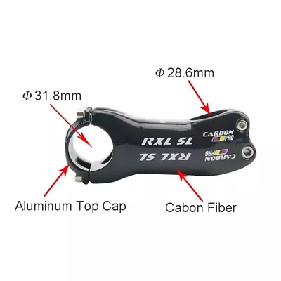 Bicycle Stem 31.8 Road Bike Stem 70/80/90/100mm Carbon Stem Mountain Bike Stems • $28.99