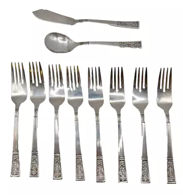 Ecko Eterna Santa Clara MCM Salad Folks Spreader Teaspoon 1960s Flatware • $35