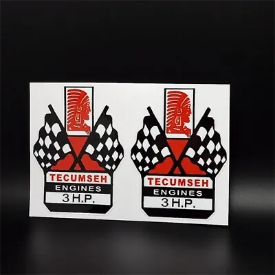 TECUMSEH ENGINE 3 HP DECALS Vinyl STICKERS For Mini Bike Go Kart Mower • $4.69