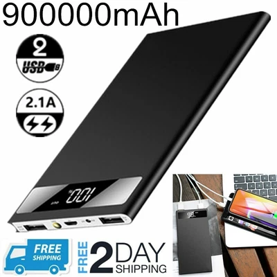 Portable 900000mAh Power Bank Mini USB Pack LED Battery Charger For Mobile Phone • $26.99