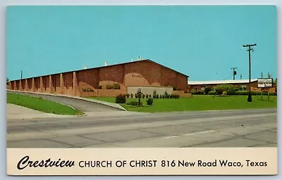 Postcard Crestview Church Of Christ Waco Texas 1960s Chrome K1H • $5.56