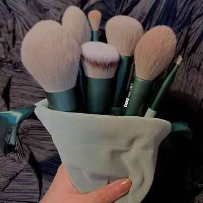$11.39 • Buy 13Pcs Makeup Brush Set Eyeshadow Eyebrow Powder Foundation Contour Lip Brushes