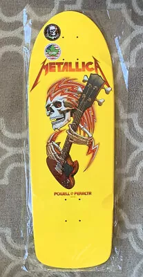 Powell Peralta Limited Edition Metallica Skateboard Deck Yellow Ripper Pushead • $199