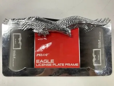 Pilot WL108-C Chrome License Plate Frame With Eagle Logo • $13.59