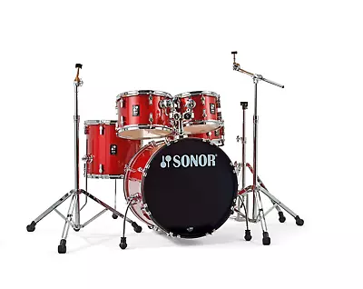 Sonor AQX STUDIO 5-Piece Poplar Drum Set W/Hardware Red Moon Sparkle • $599