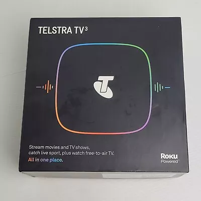 Telstra TV3 4701TL Powered By Roku - Black - New In Open Box - Old Stock • $124.99