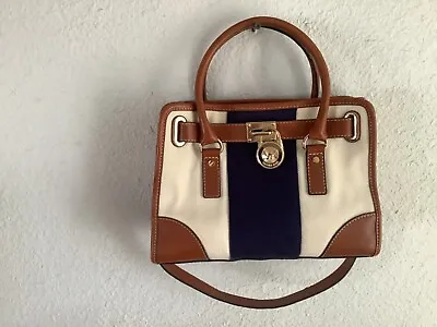 Chic Michael Kors Leather And Canvas Hamilton Design • $58