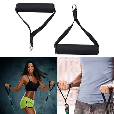 2X Heavy Duty Gym Handle Foam Grip For Yoga Fitness D-ring Pull Rope Accessorie • $5.74