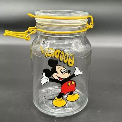 Anchor Hocking Walt Disney Mickey Mouse Goodies Glass Locking Canister Snack Jar • $7.50