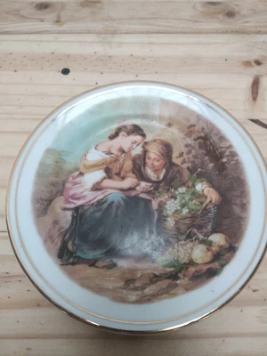 $22 • Buy Dish Plate Flange Porcelain Vintage Porcenor Very Rare Unique Numbered VA