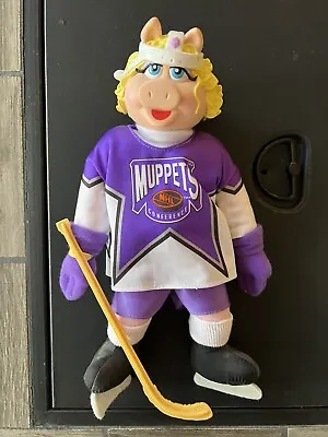 VINTAGE 1995 McDonalds Muppets Miss Piggy NHL Plush Toy 11” With Hockey Stick  • $10.99