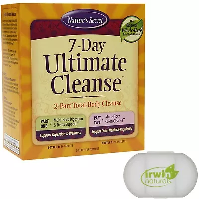 Natures Secret 7-Day Ultimate Cleanse 2-Part Total-Body Cleanse With A Pill Case • $16.93