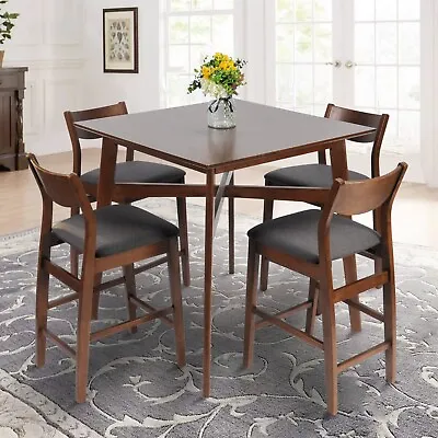 VILOBOS 5PC Counter Height Dining Table Set Kitchen Breakfast Pub Bar Chair Seat • $399.99