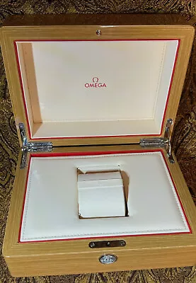 Omega Watch Box Case Storage. Genuine Omega Wood Watch Storage Box. Authentic • $125