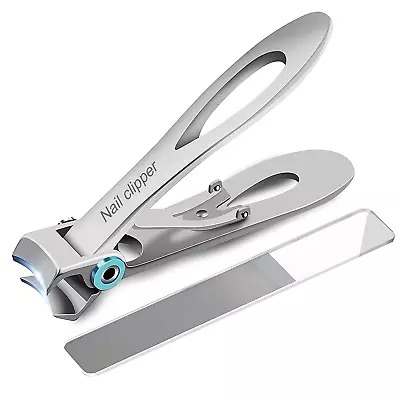 Toe Nail Clippers Men Women Senior Professional Heavy Duty Steel Silver Set Best • $11.48