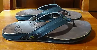 FLIP Flops Slip On REEF J BAY Lll  Leather Like New Condition Sz 9  • $78.50