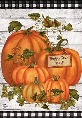 Happy Fall Y'all Pumpkin Patch Vine Thankgsiving Mini Window Garden Yard Flag Nw • $8.97